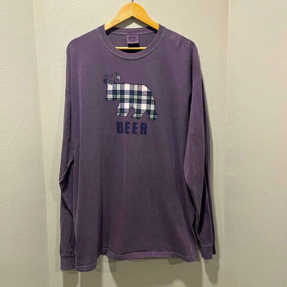 Unisex Barefoot Long Sleeve “BEER” Shirt - XL